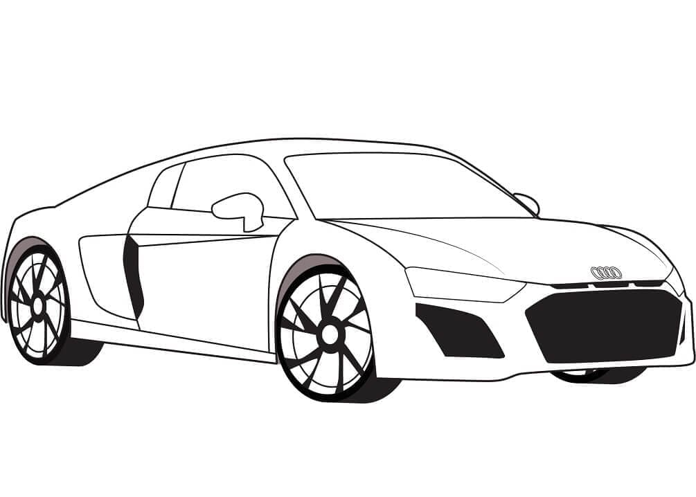 Fise de colorat cu Masini Audi de colorat p34