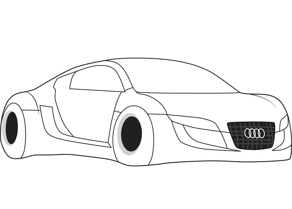 Fise de colorat cu Masini Audi de colorat p36