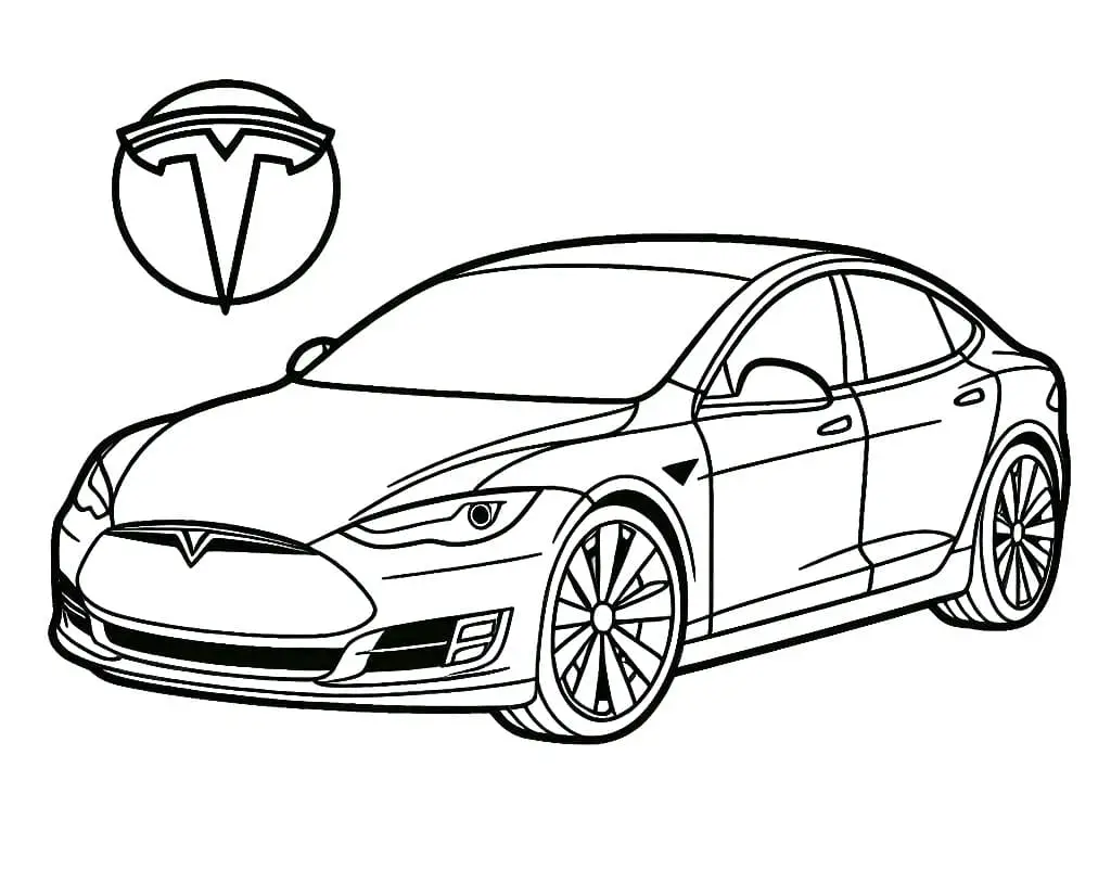 Planse de colorat cu Tesla