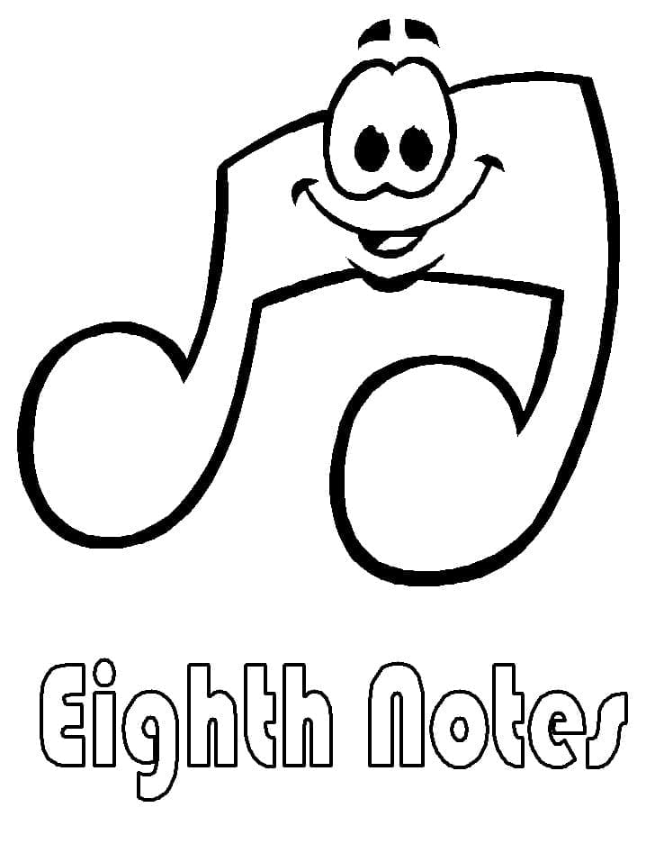 Fise de colorat cu Note Muzicale de colorat p11