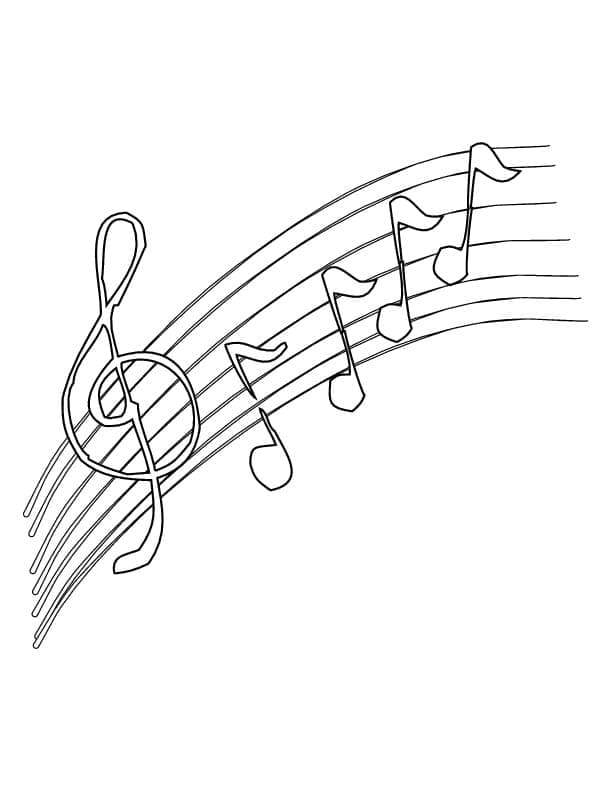 Fise de colorat cu Note Muzicale de colorat p15