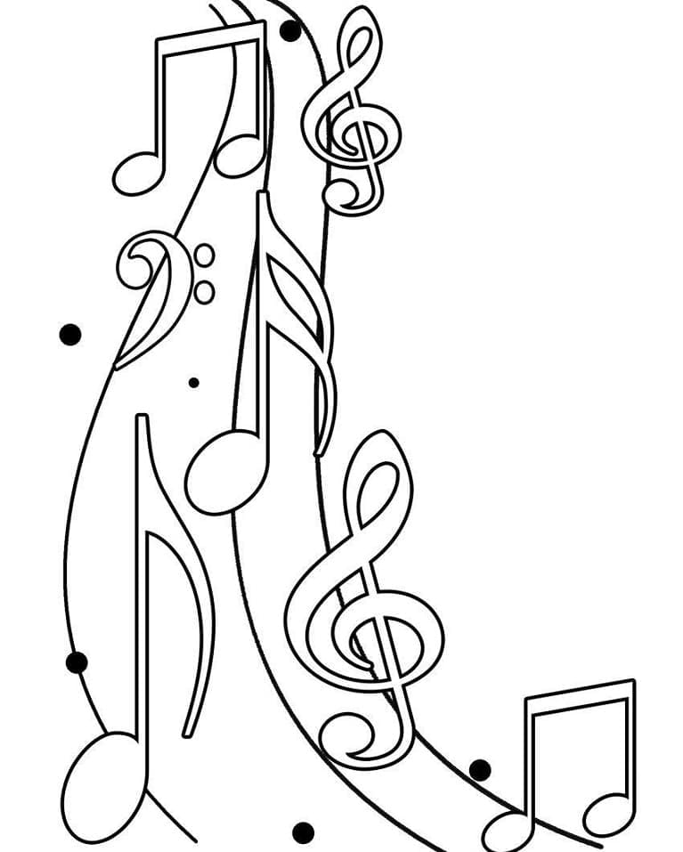 Fise de colorat cu Note Muzicale de colorat p16
