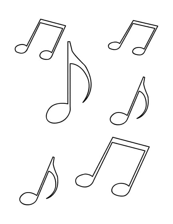 Fise de colorat cu Note Muzicale de colorat p17