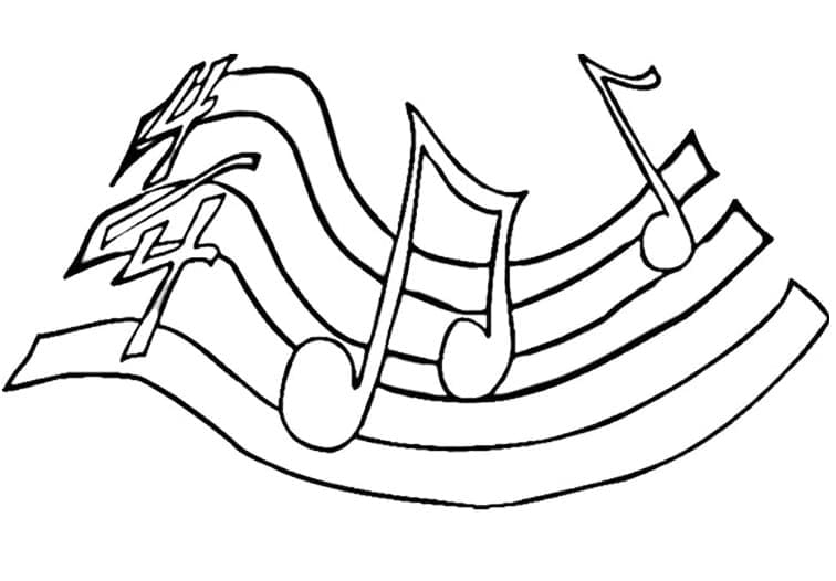 Fise de colorat cu Note Muzicale de colorat p28
