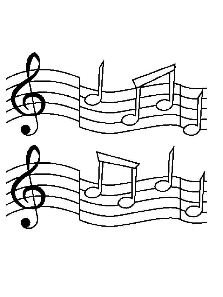 Fise de colorat cu Note Muzicale de colorat p30
