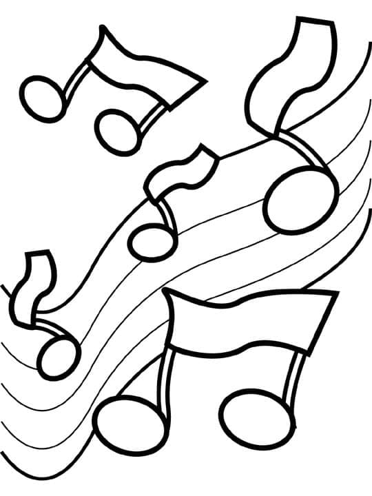 Fise de colorat cu Note Muzicale de colorat p31