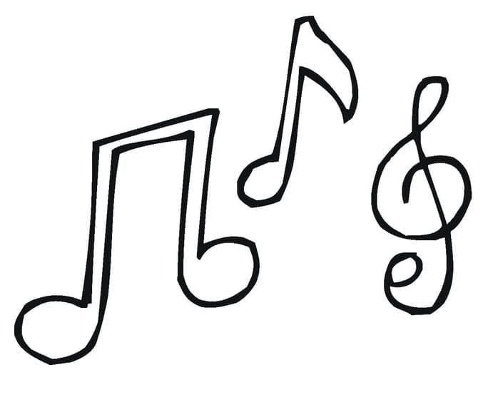 Fise de colorat cu Note Muzicale de colorat p42