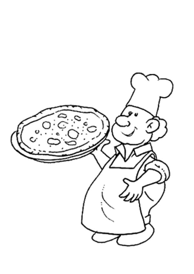 Fise de colorat cu Pizza de colorat p08