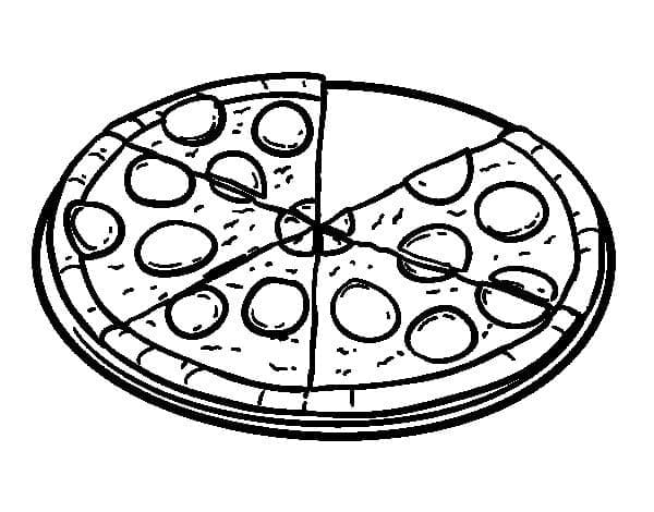 Fise de colorat cu Pizza de colorat p12