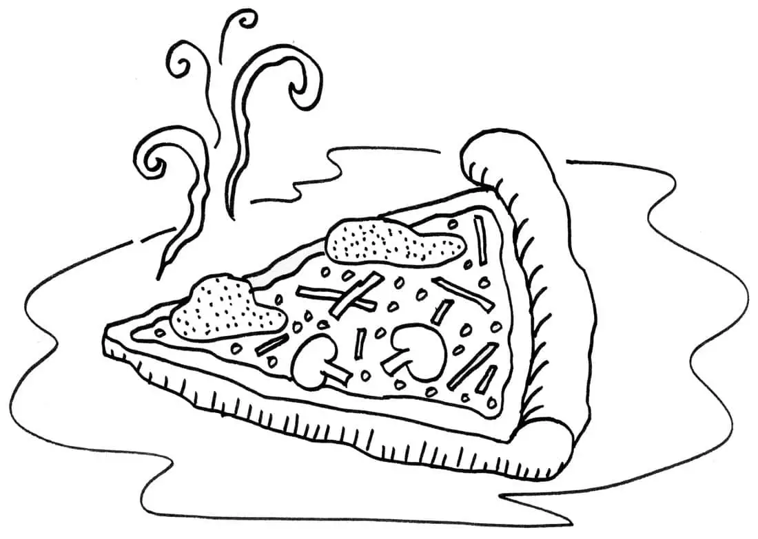 Fise de colorat cu Pizza de colorat p14