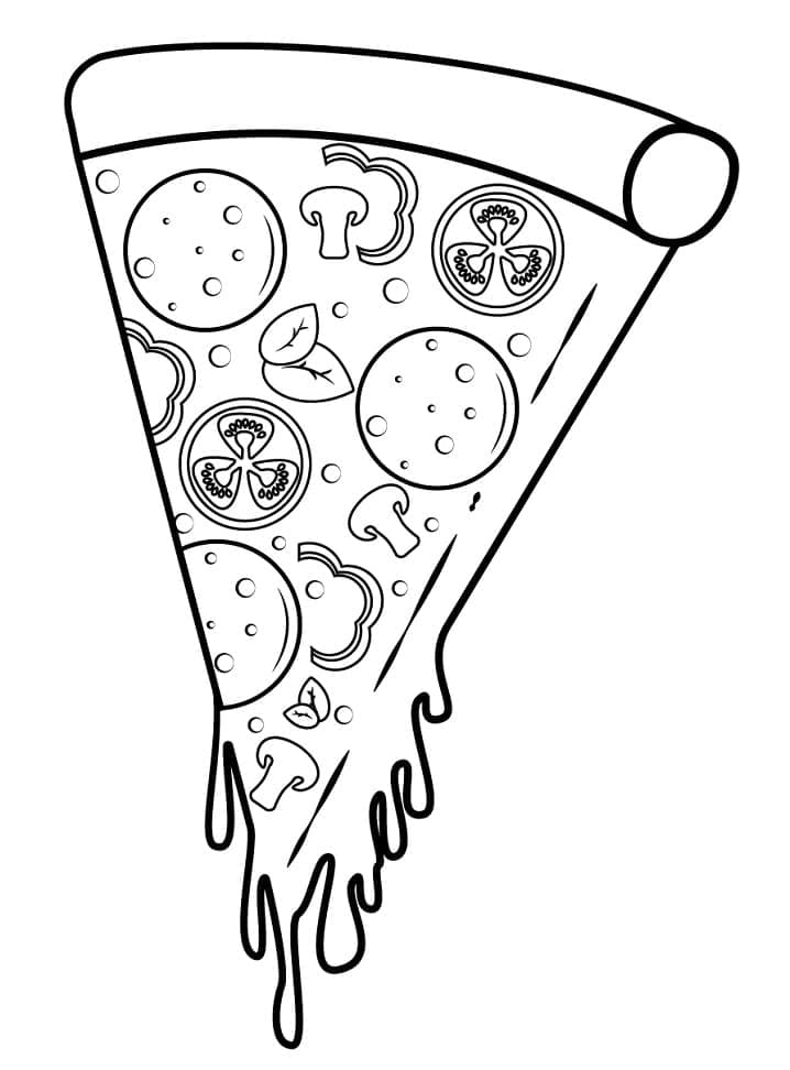 Fise de colorat cu Pizza de colorat p17