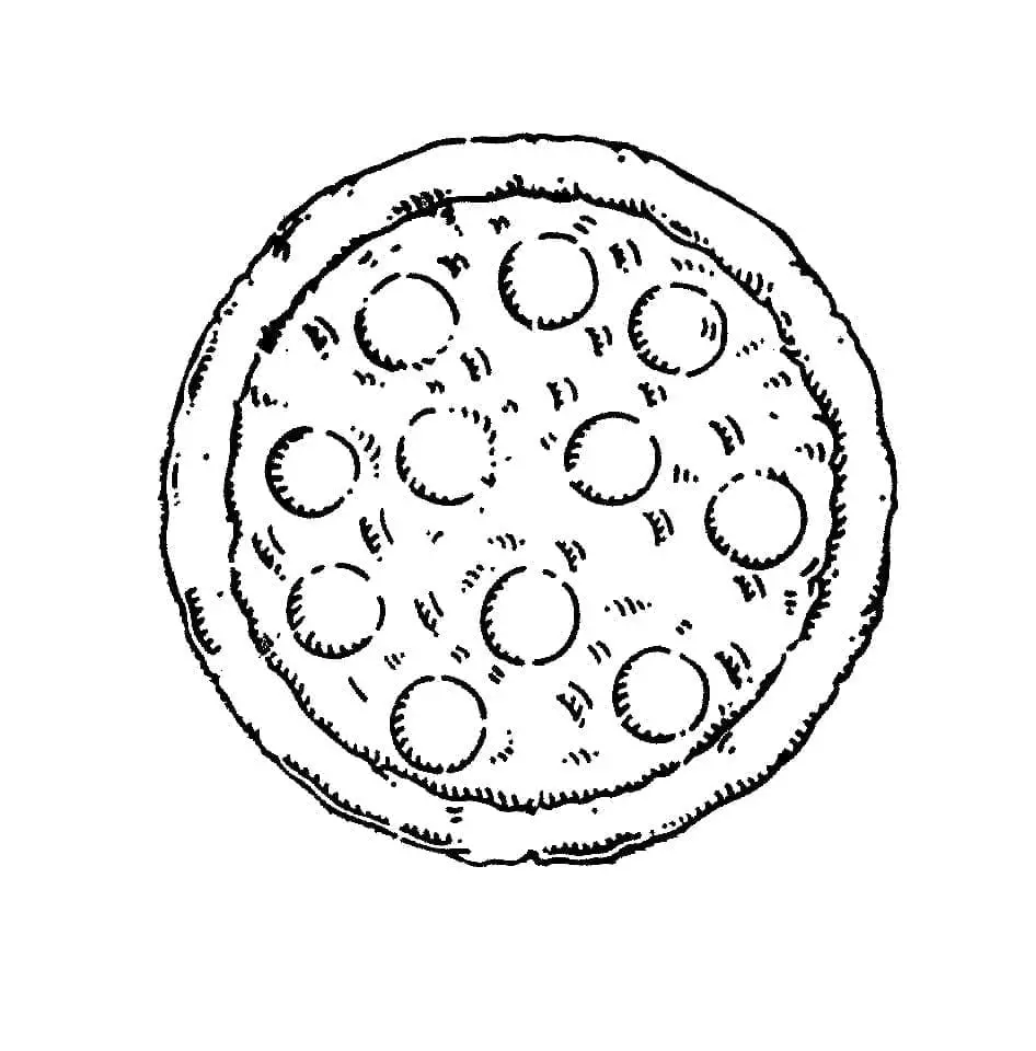 Fise de colorat cu Pizza de colorat p22