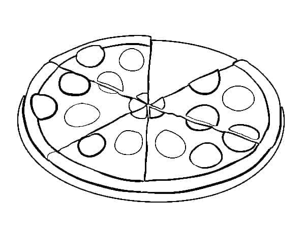 Fise de colorat cu Pizza de colorat p25