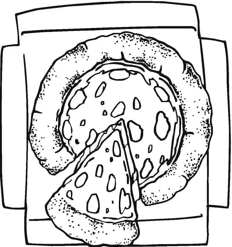 Fise de colorat cu Pizza de colorat p29