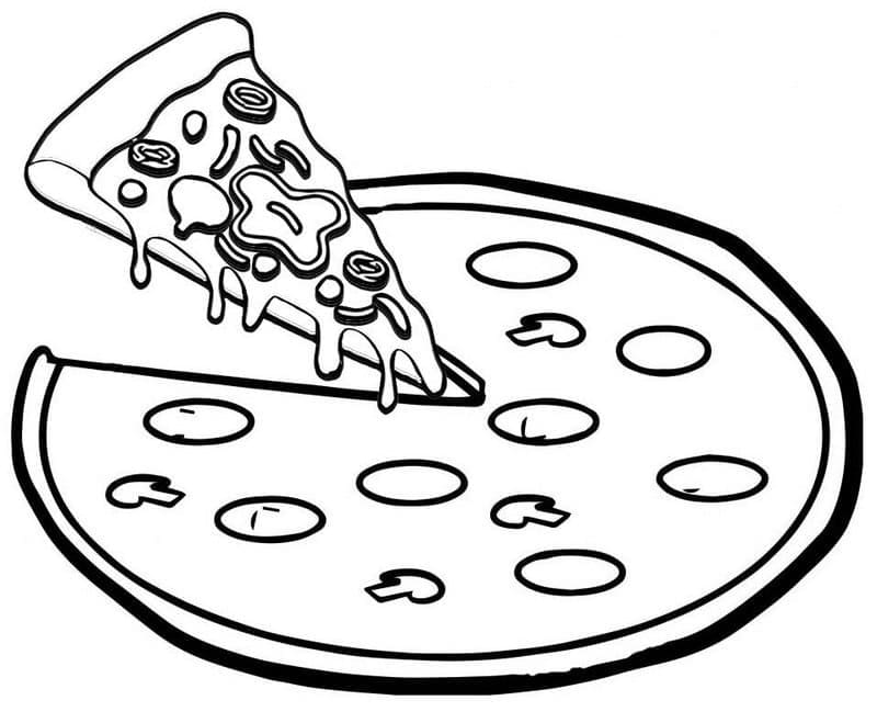 Fise de colorat cu Pizza de colorat p35