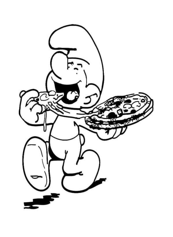 Fise de colorat cu Pizza de colorat p42