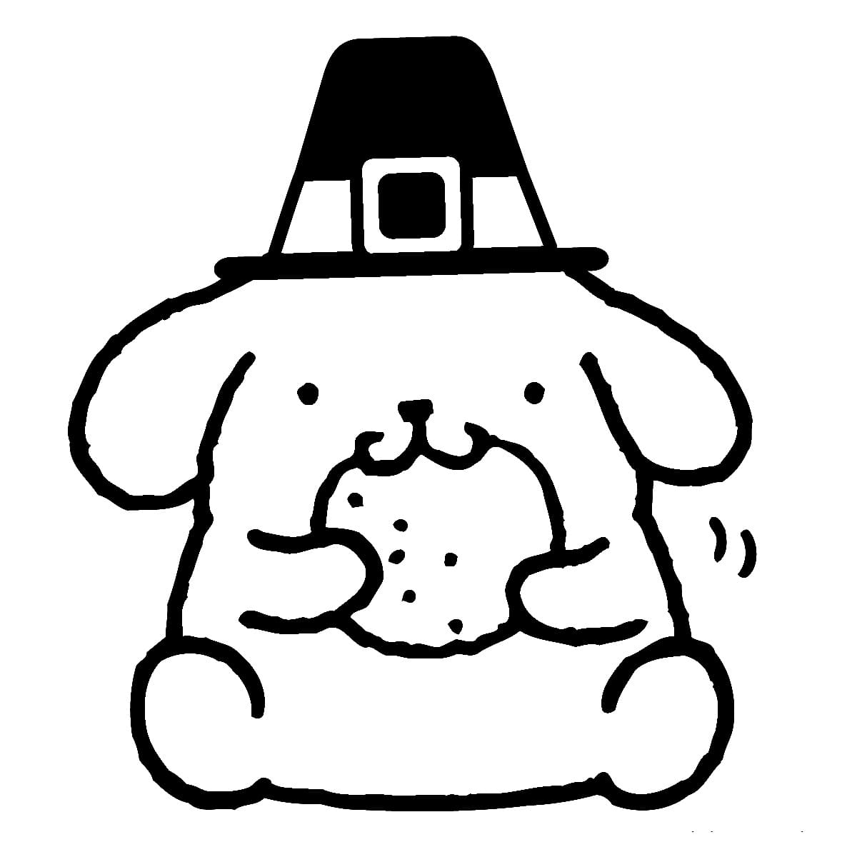 Fise de colorat cu Pompompurin de colorat p02