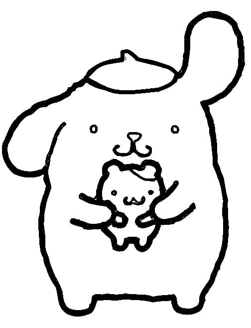 Fise de colorat cu Pompompurin de colorat p03