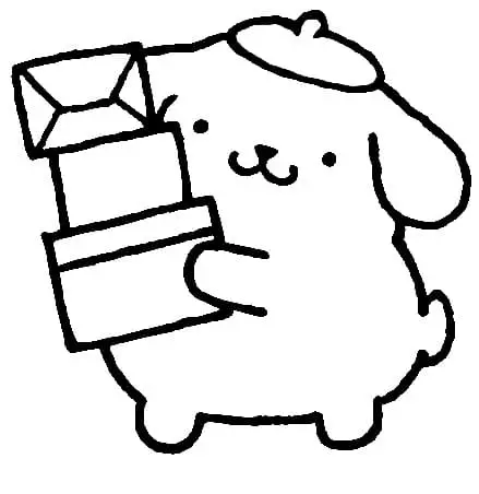 Fise de colorat cu Pompompurin de colorat p06