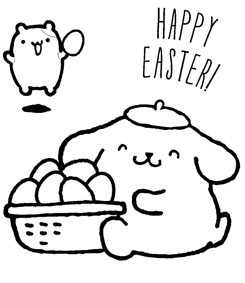 Fise de colorat cu Pompompurin de colorat p07