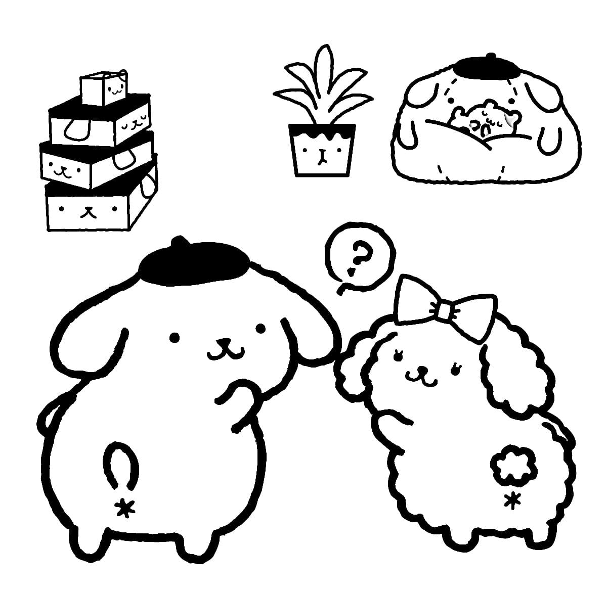 Fise de colorat cu Pompompurin de colorat p11