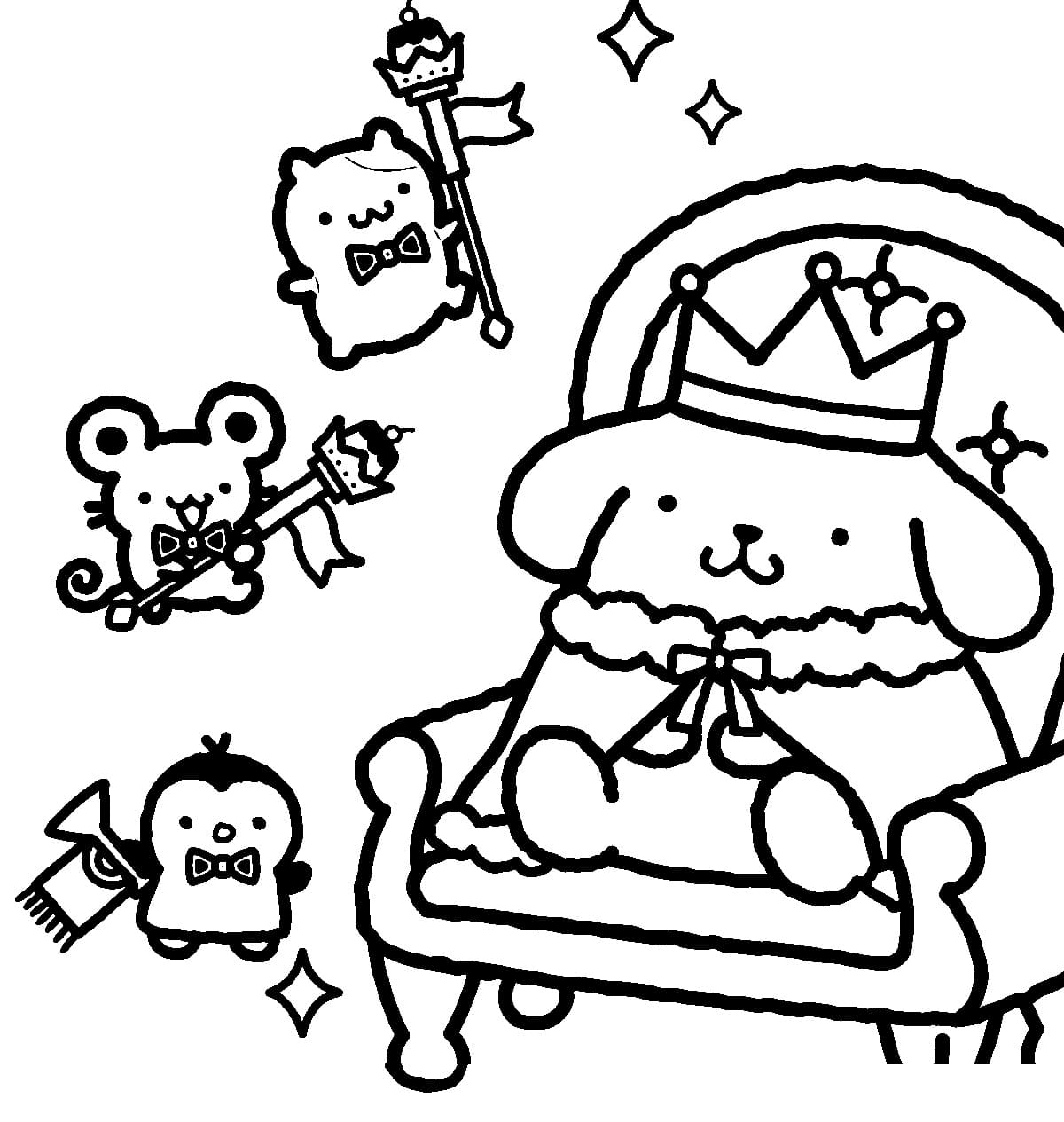 Fise de colorat cu Pompompurin de colorat p12