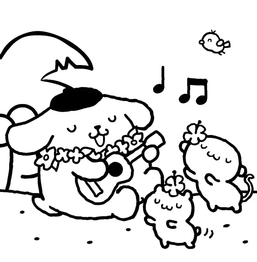 Fise de colorat cu Pompompurin de colorat p13