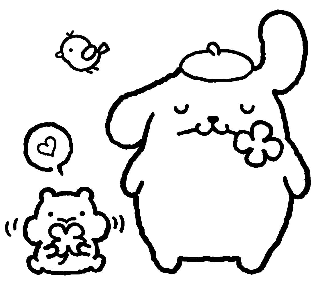 Fise de colorat cu Pompompurin de colorat p14