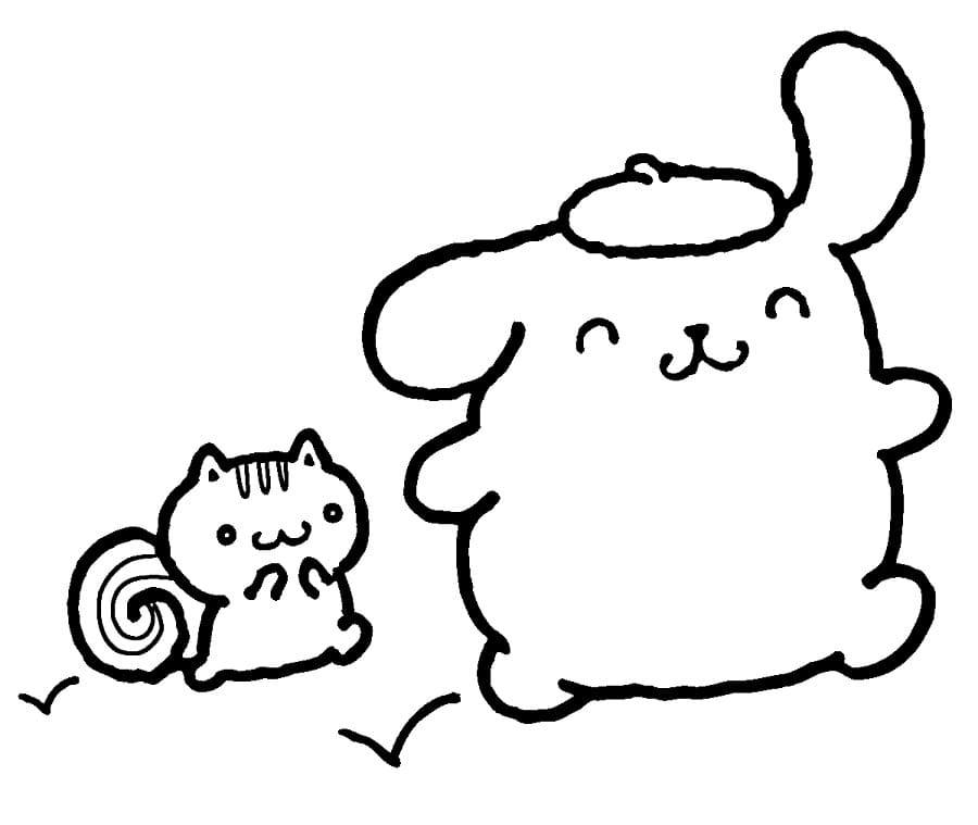 Fise de colorat cu Pompompurin de colorat p16