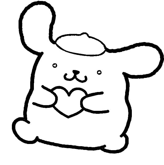 Fise de colorat cu Pompompurin de colorat p17