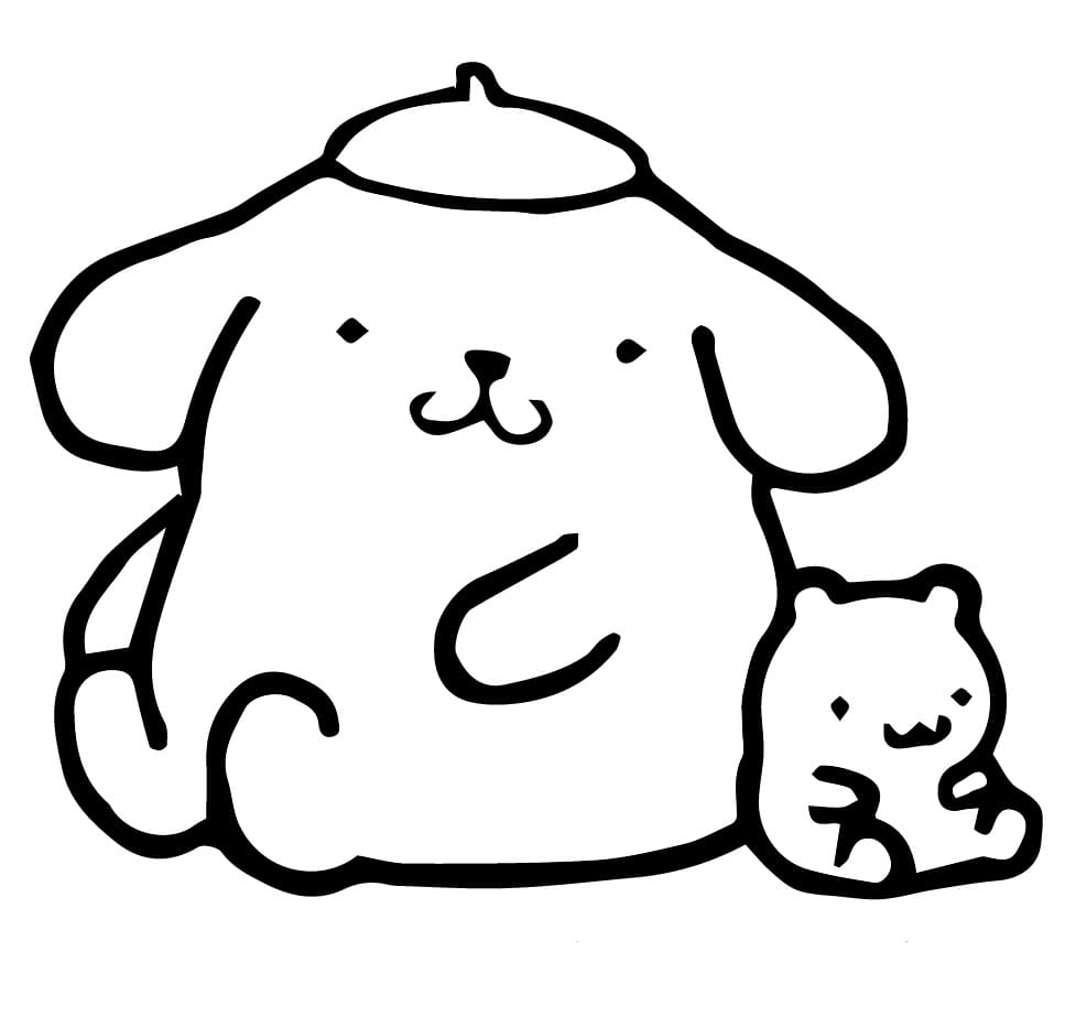 Fise de colorat cu Pompompurin de colorat p18