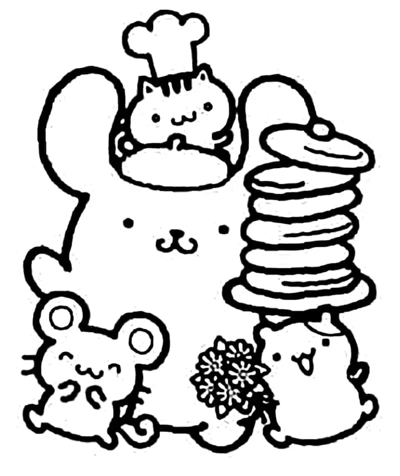 Fise de colorat cu Pompompurin de colorat p26
