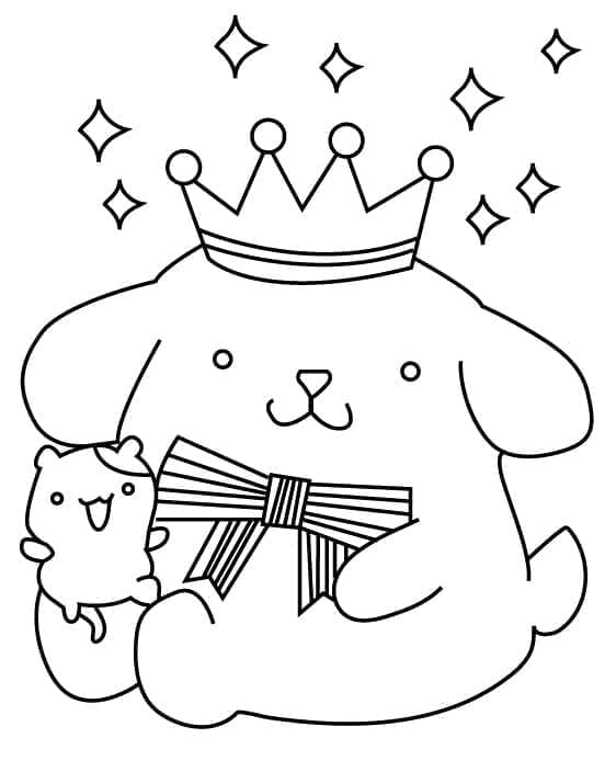 Fise de colorat cu Pompompurin de colorat p27