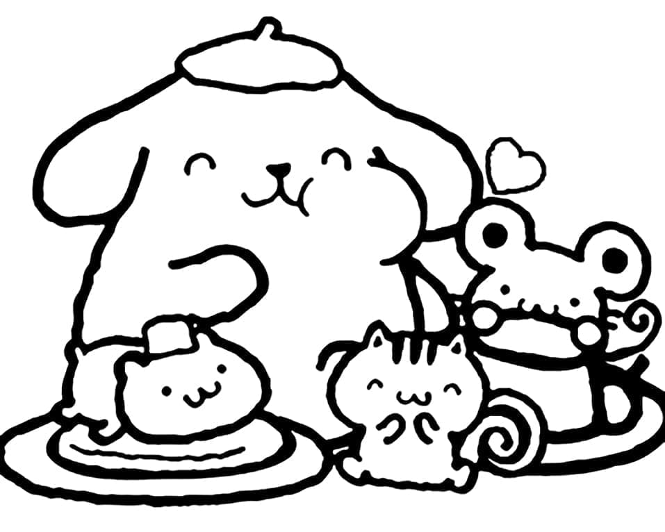 Fise de colorat cu Pompompurin de colorat p28