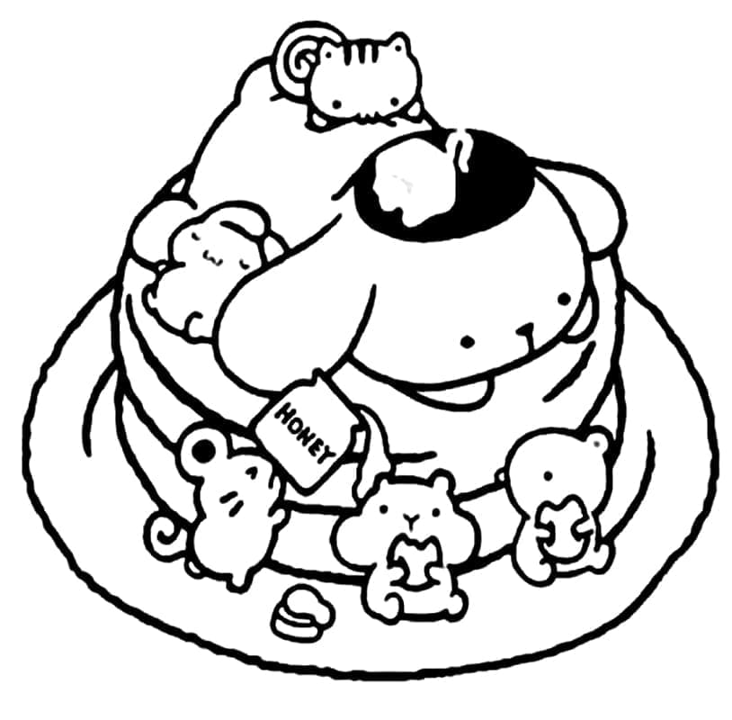 Fise de colorat cu Pompompurin de colorat p31