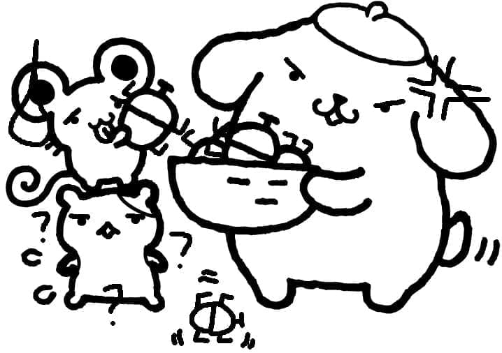 Fise de colorat cu Pompompurin de colorat p33