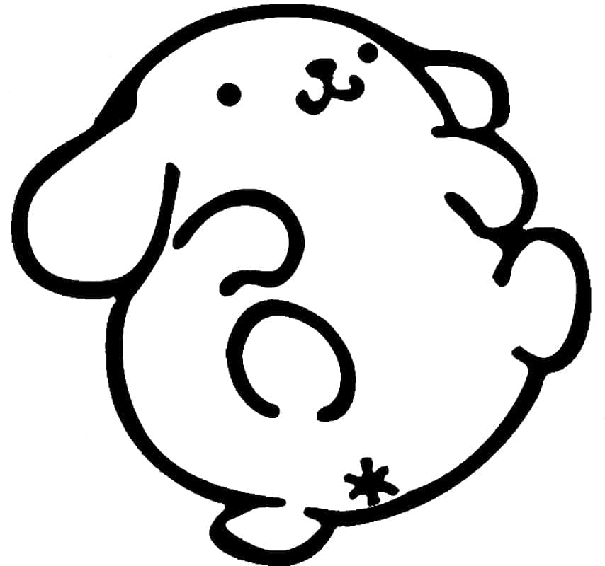 Fise de colorat cu Pompompurin de colorat p35