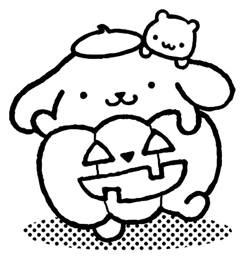 Fise de colorat cu Pompompurin de colorat p40