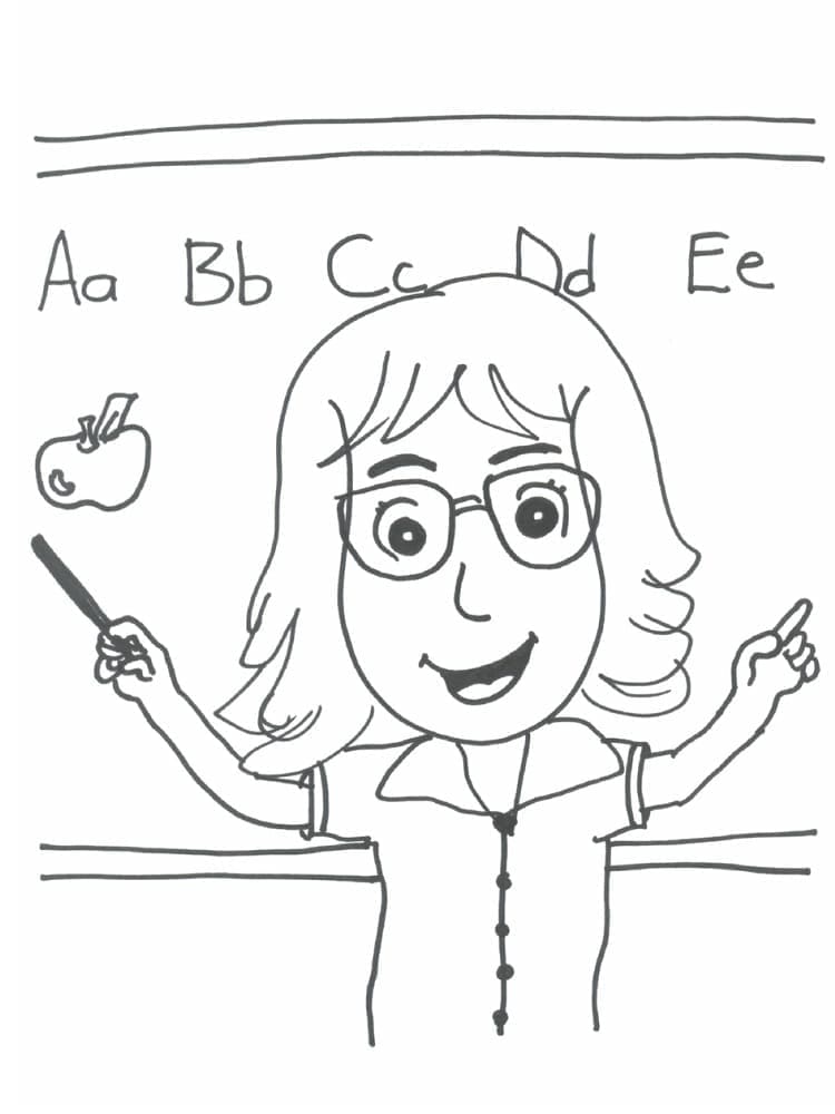 Fise de colorat cu Profesori de colorat p05