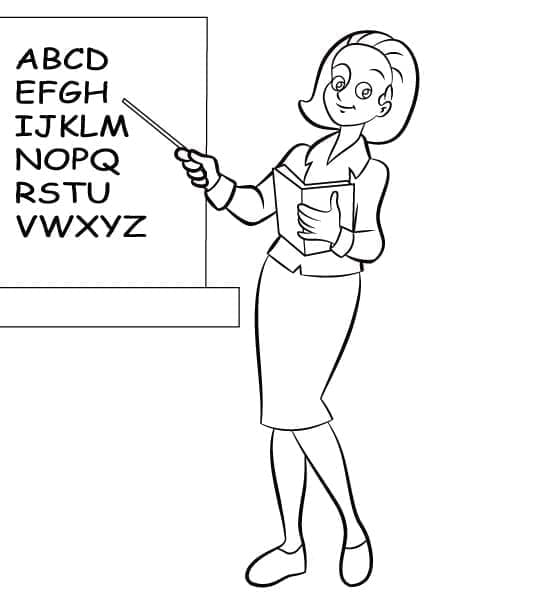 Fise de colorat cu Profesori de colorat p09