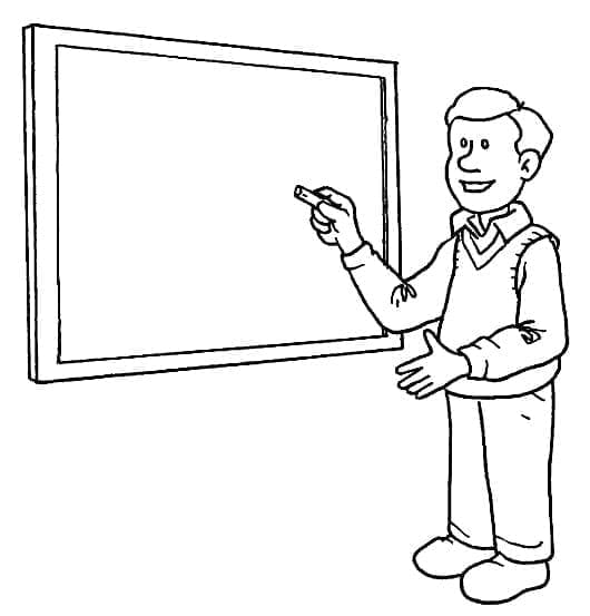 Fise de colorat cu Profesori de colorat p10