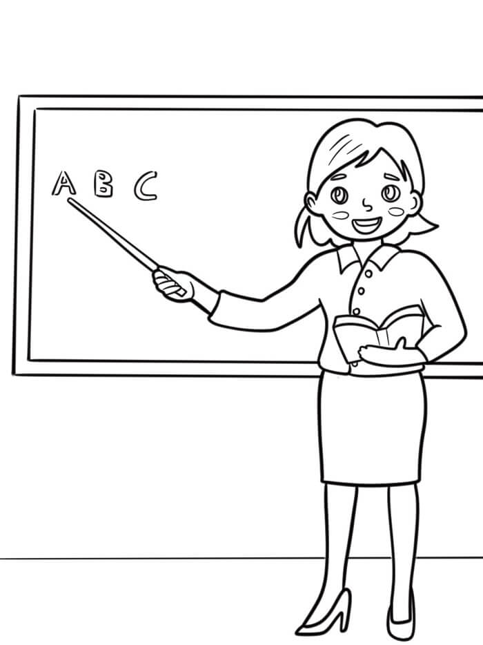 Fise de colorat cu Profesori de colorat p35