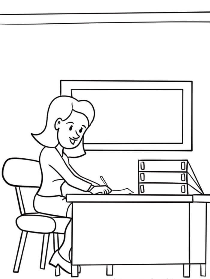 Fise de colorat cu Profesori de colorat p36