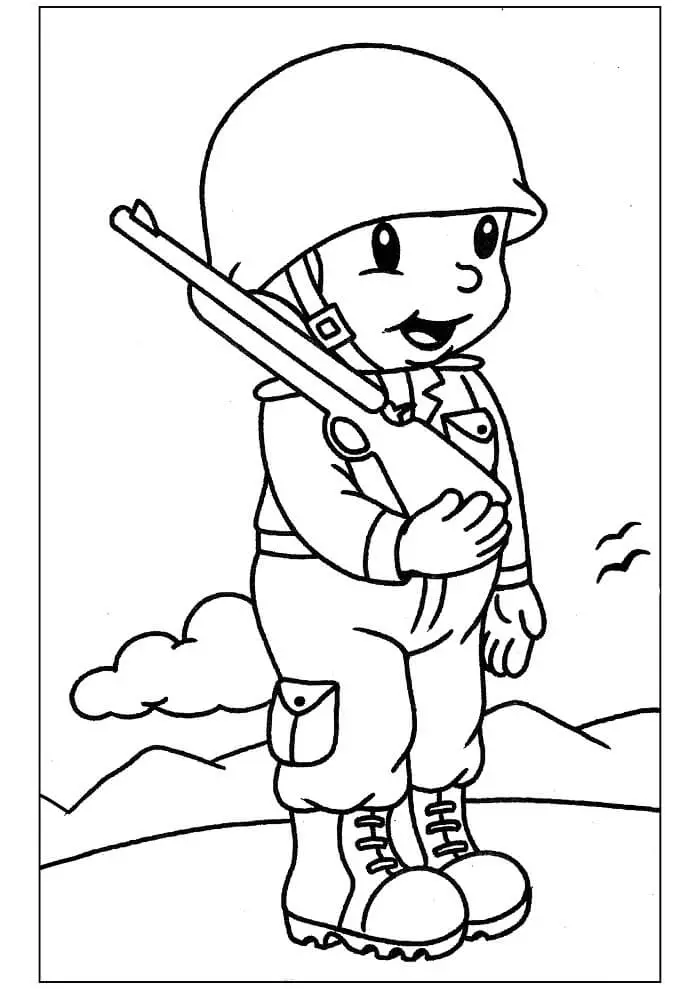 Fise de colorat cu Soldati de colorat p09