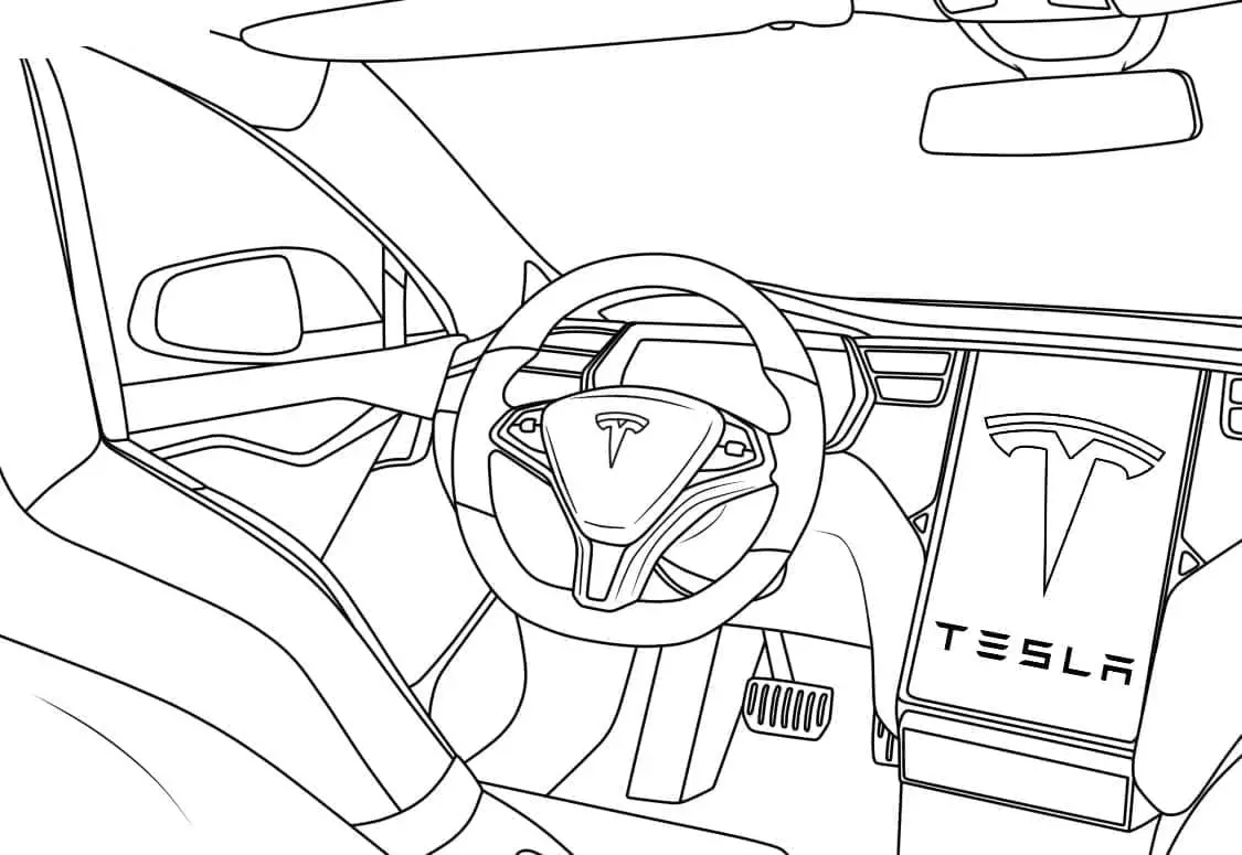 Fise de colorat cu Tesla de colorat p01