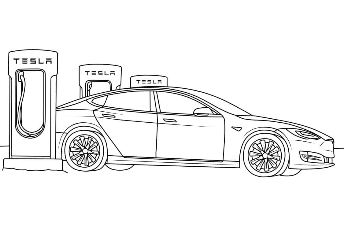 Fise de colorat cu Tesla de colorat p05
