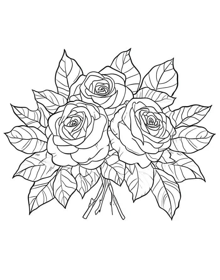 Fise de colorat cu Buchete de Flori de colorat p06