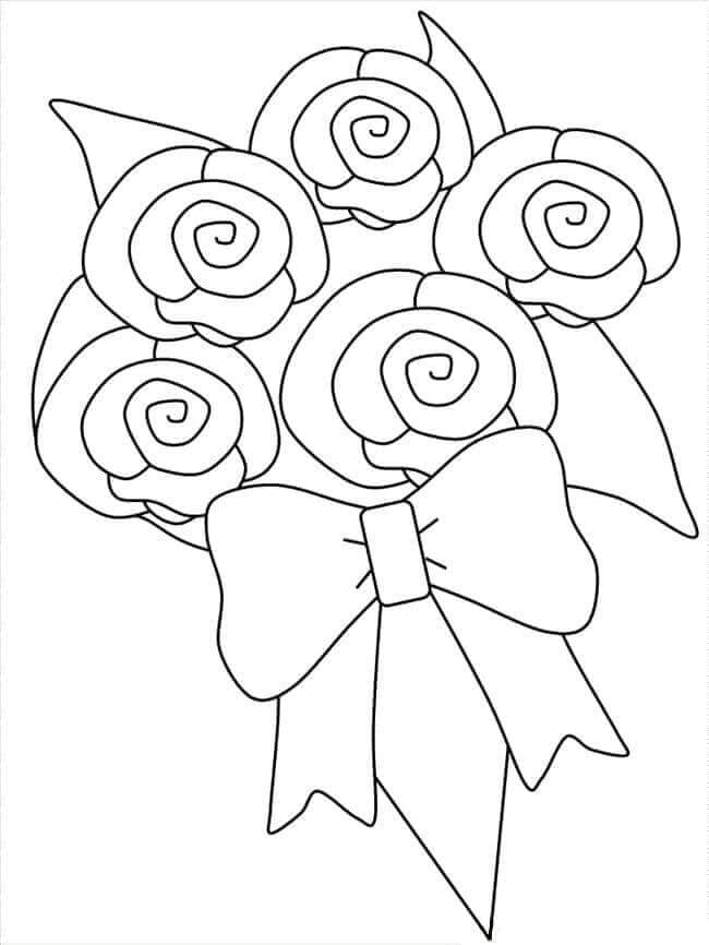 Fise de colorat cu Buchete de Flori de colorat p39