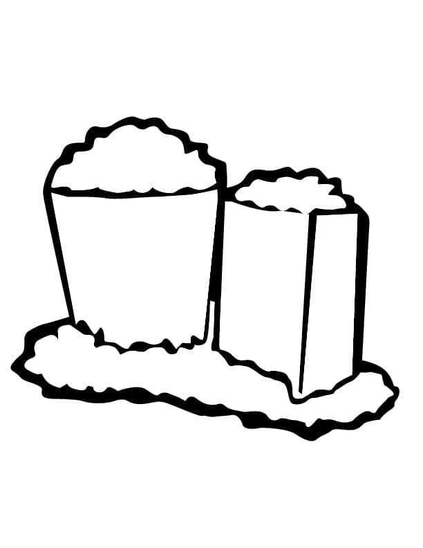 Fise de colorat cu Popcorn de colorat p02