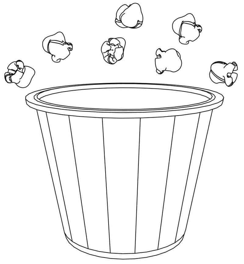 Fise de colorat cu Popcorn de colorat p03
